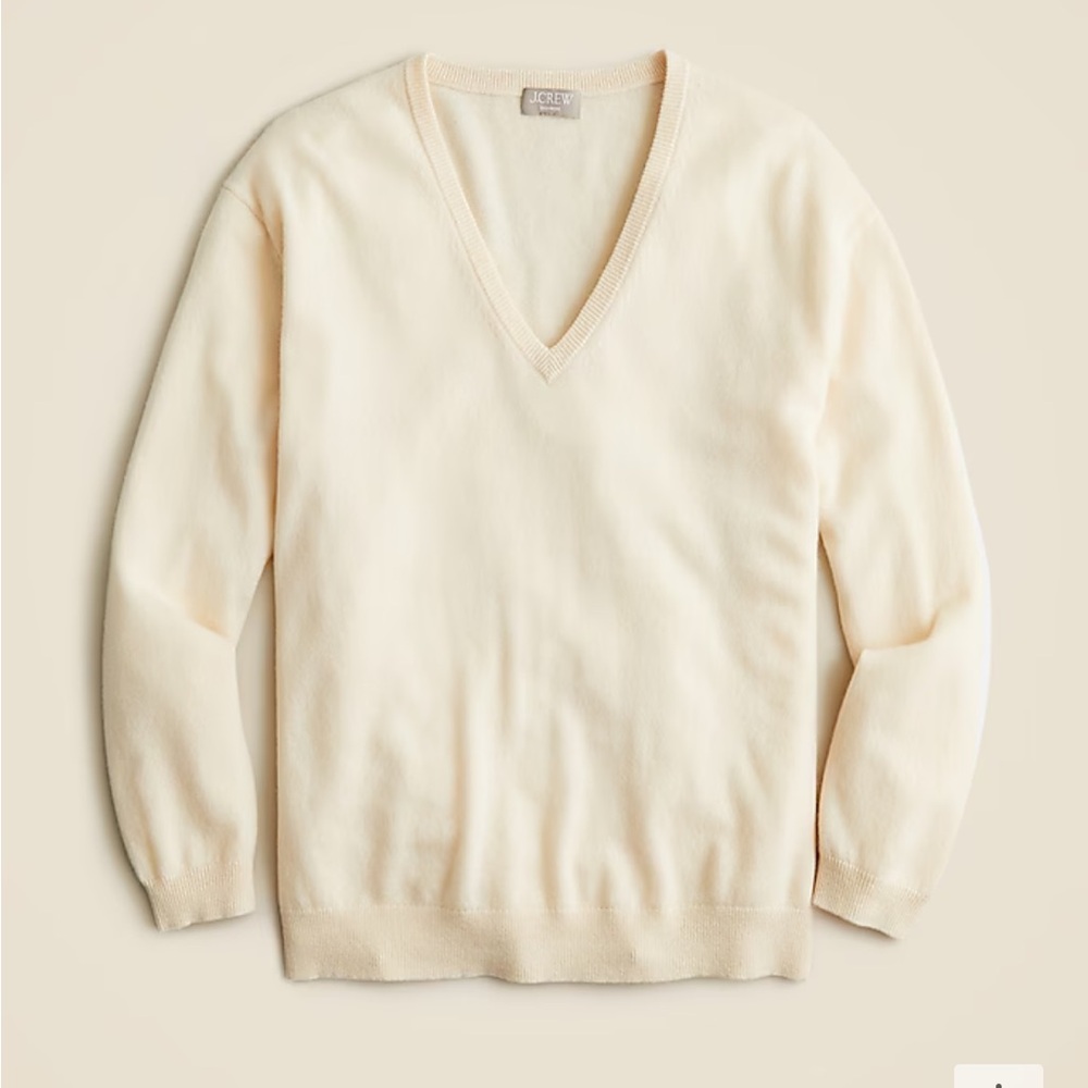 J Crew Cashmere Relaxed V-neck Sweater